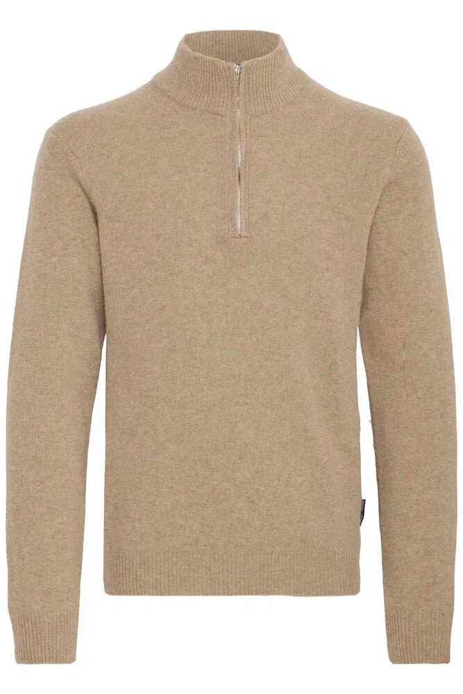 Casual Friday Karl - Halfzip uldstriktrøje i regular fit - HUSET Men & Women (9507635069275)