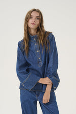 My Essential Wardrobe Hilma - Denim bluse - HUSET Men & Women (9704131363163)