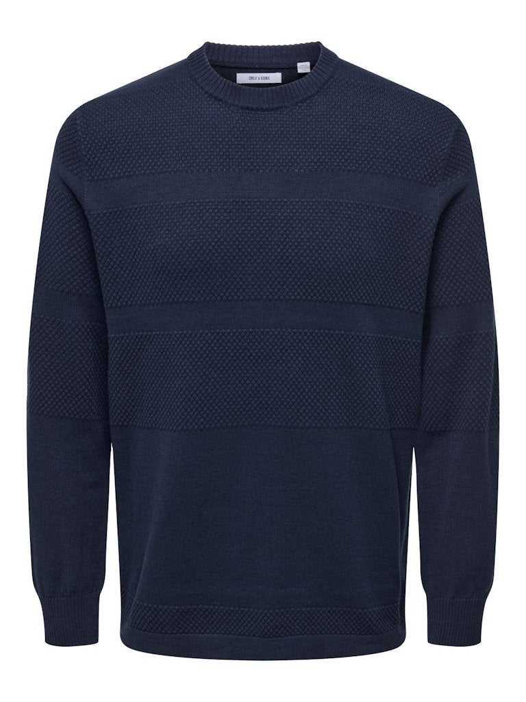 Only&Sons Malik - Striktrøje med struktur i regular fit - HUSET Men & Women (9533201842523)