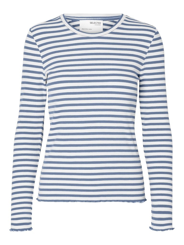 Selected Femme Anna - Stribet langærmet t-shirt - HUSET Men & Women (9454977515867)