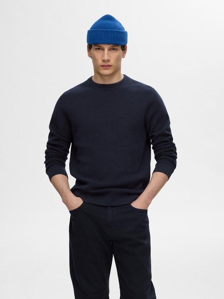 Selected Homme Ross - Strikket pullover med struktur - HUSET Men & Women (9312850936155)