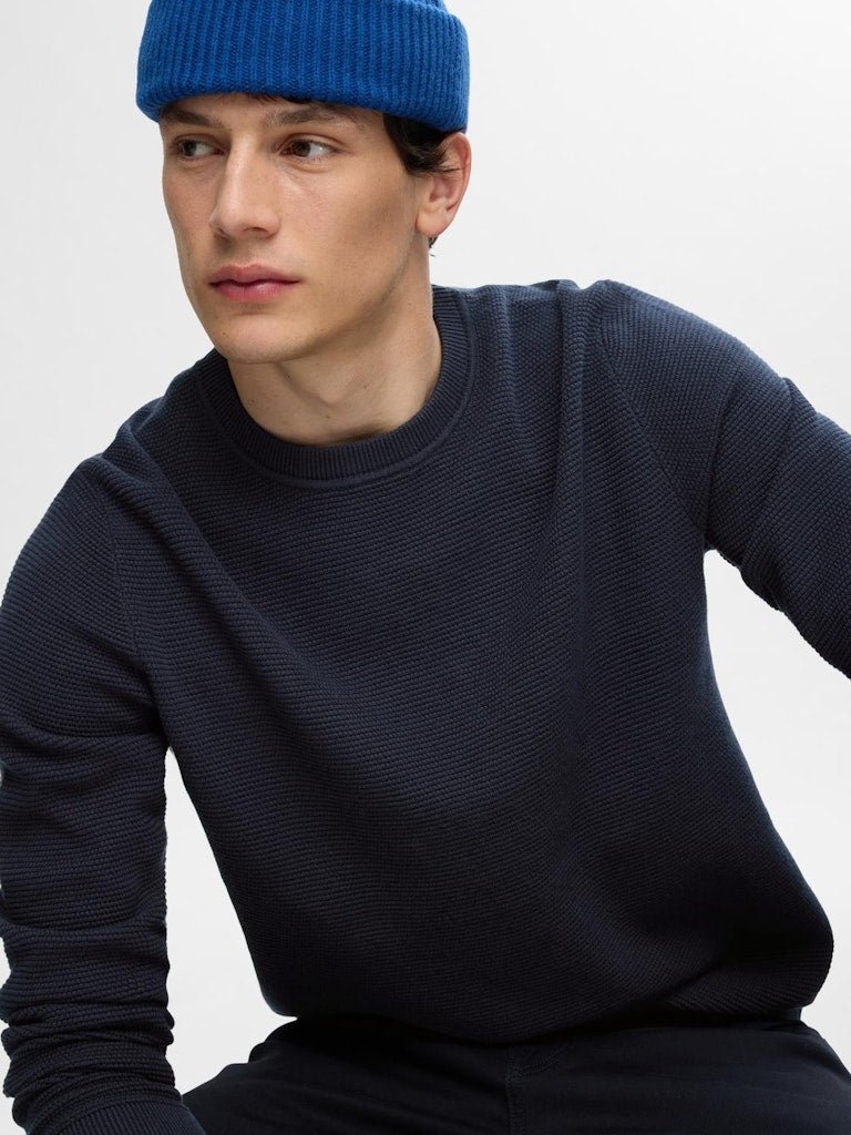 Selected Homme Ross - Strikket pullover med struktur - HUSET Men & Women (9312850936155)