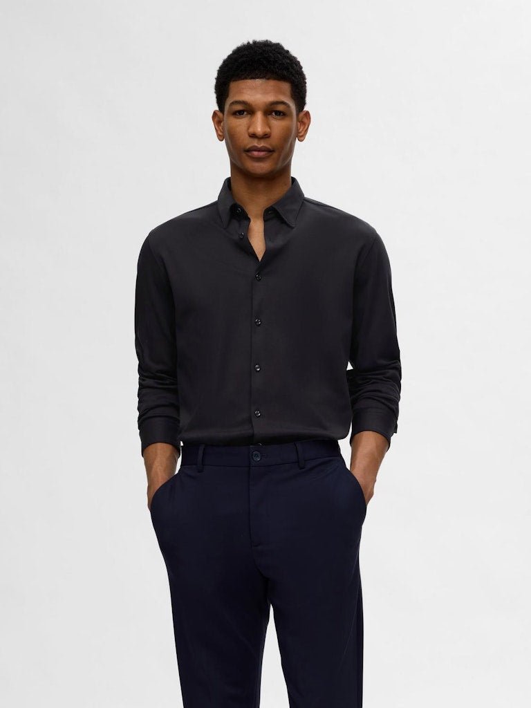 Selected Homme Slim - Jersey skjorte i slim fit - HUSET Men & Women (9245904896347)