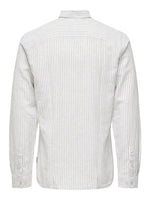 Only & Sons Caiden - Slimfit skjorte med hør - HUSET Men & Women (8351252676955)
