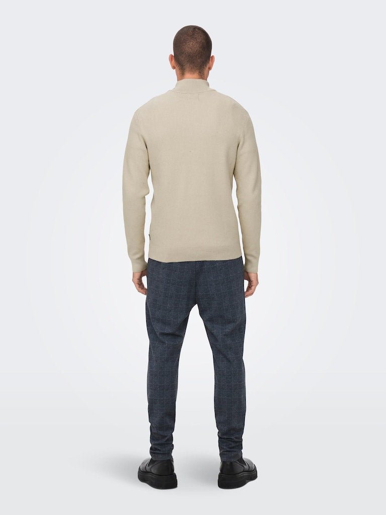 Only & Sons Phil - Halfzip strik med høj hals - HUSET Men & Women (8492944294235)