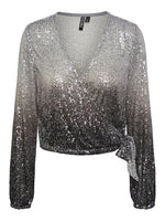 Pieces Delphia - Glitter wrap top - HUSET Men & Women (8506828095835)