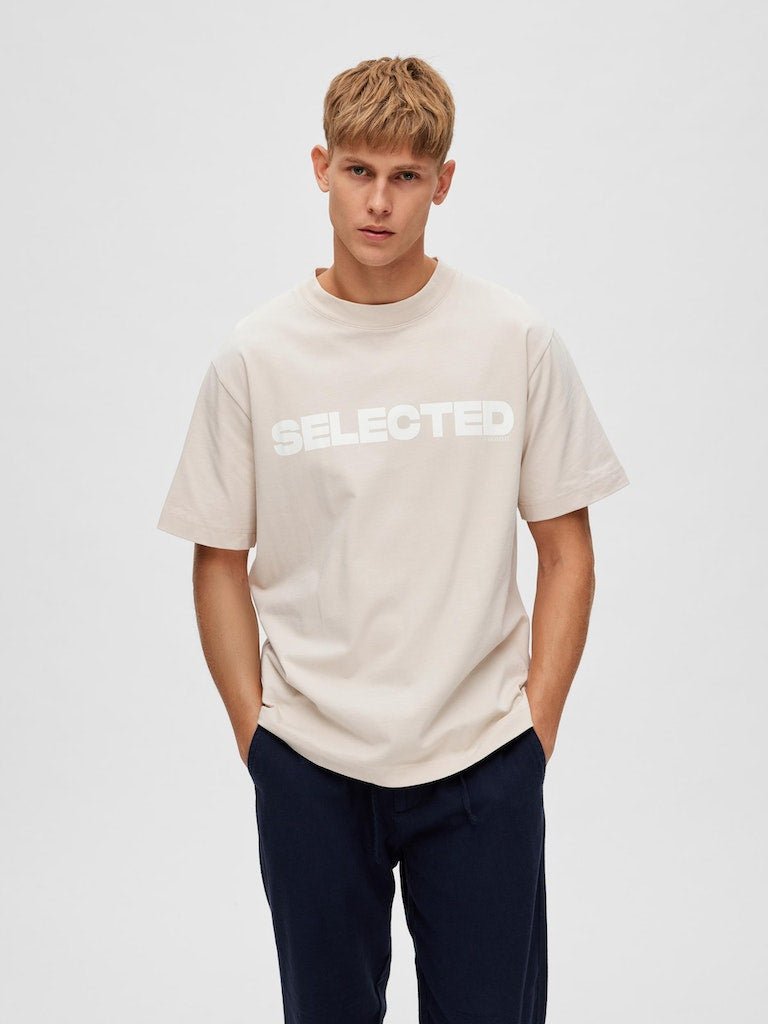 Selected Homme Alvar - Relaxed fit logo t-shirt - HUSET Men & Women (7958358491388)