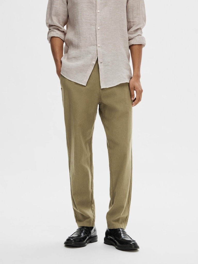 Selected Homme Brody - Hørmix slim tapered fit chinos - HUSET Men & Women (8748283658587)