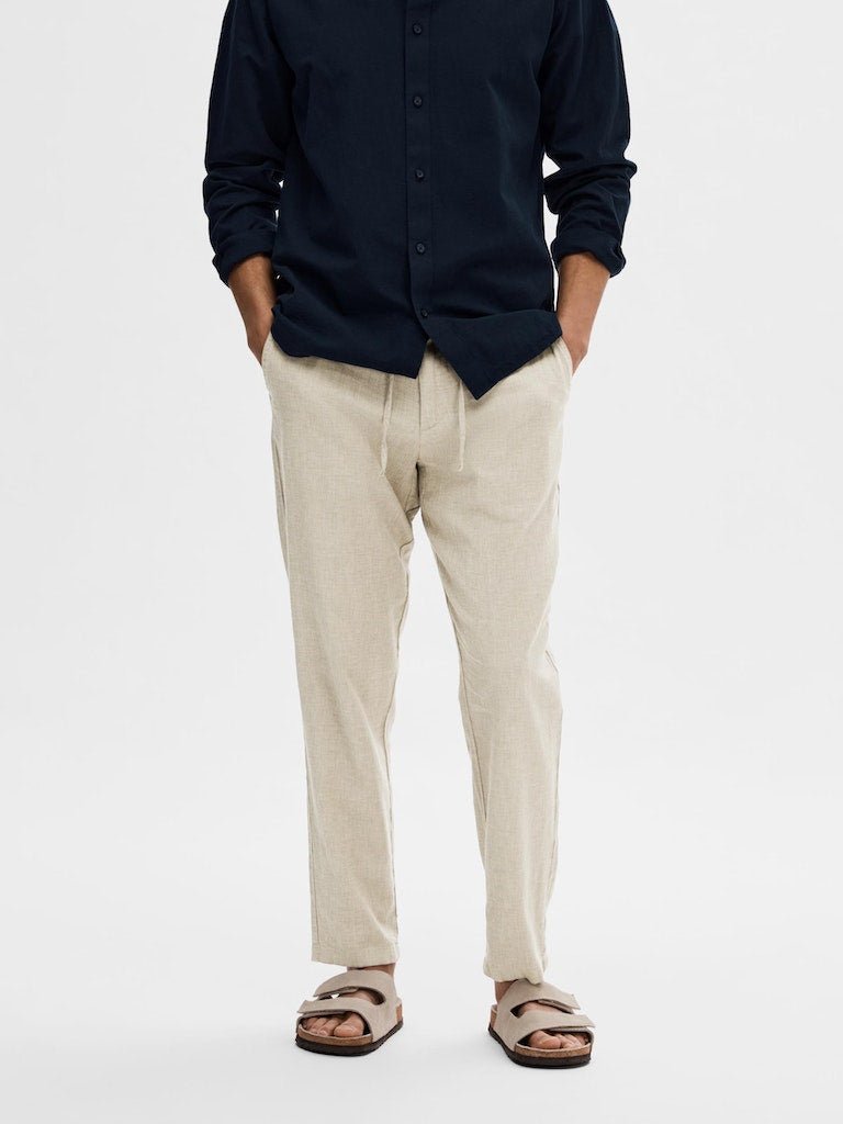 Selected Homme Brody - Hørmix slim tapered fit chinos - HUSET Men & Women (8748283658587)