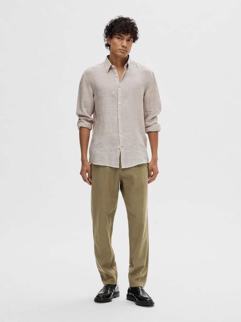 Selected Homme Brody - Hørmix slim tapered fit chinos - HUSET Men & Women (8748283658587)