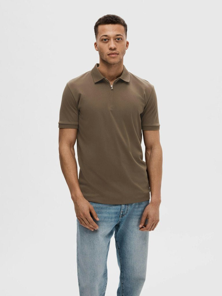 Selected Homme Fave - Polo med lynlås i regular fit - HUSET Men & Women (8748364267867)