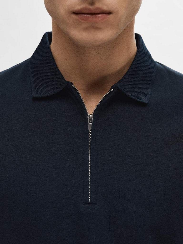 Selected Homme Fave - Polo med lynlås i regular fit - HUSET Men & Women (8512501383515)