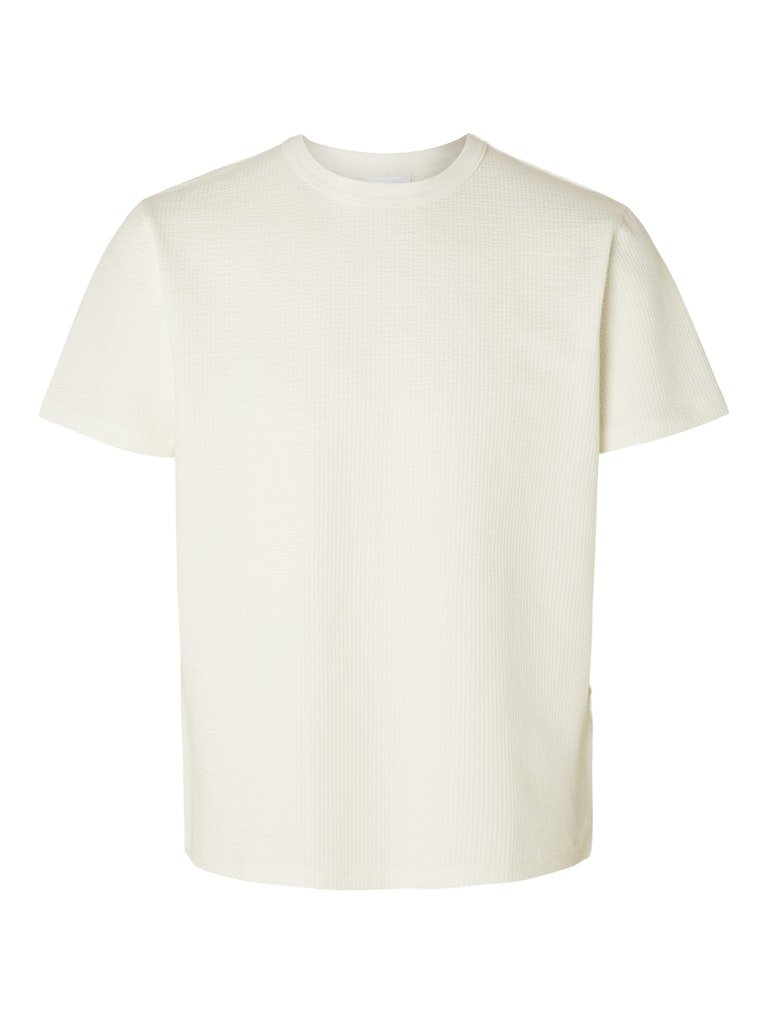 Selected Homme Sander - Seersucker t-shirt - HUSET Men & Women (8748410405211)