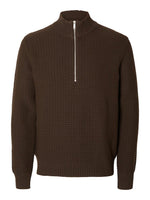 Selected Homme Thim - Half zip strik med struktur - HUSET Men & Women (8539689124187)