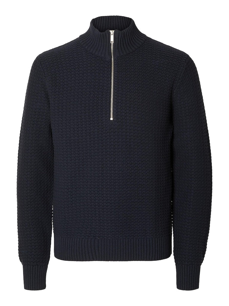 Selected Homme Thim - Half zip strik med struktur - HUSET Men & Women (8539689124187)